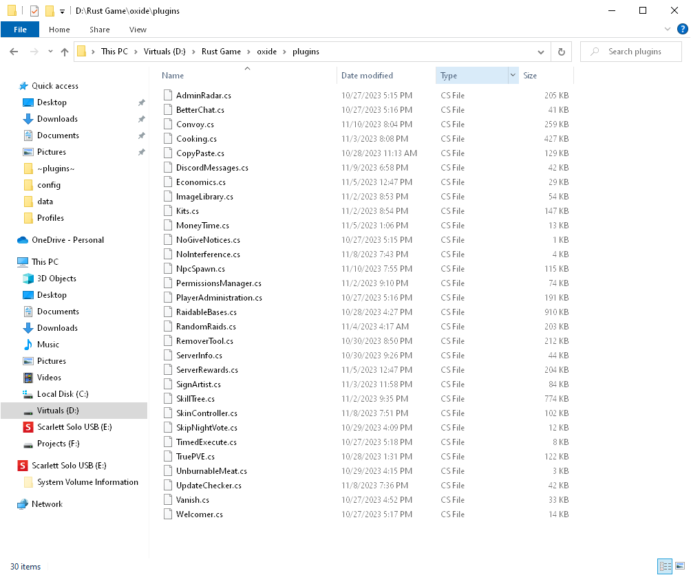 List of Plugins