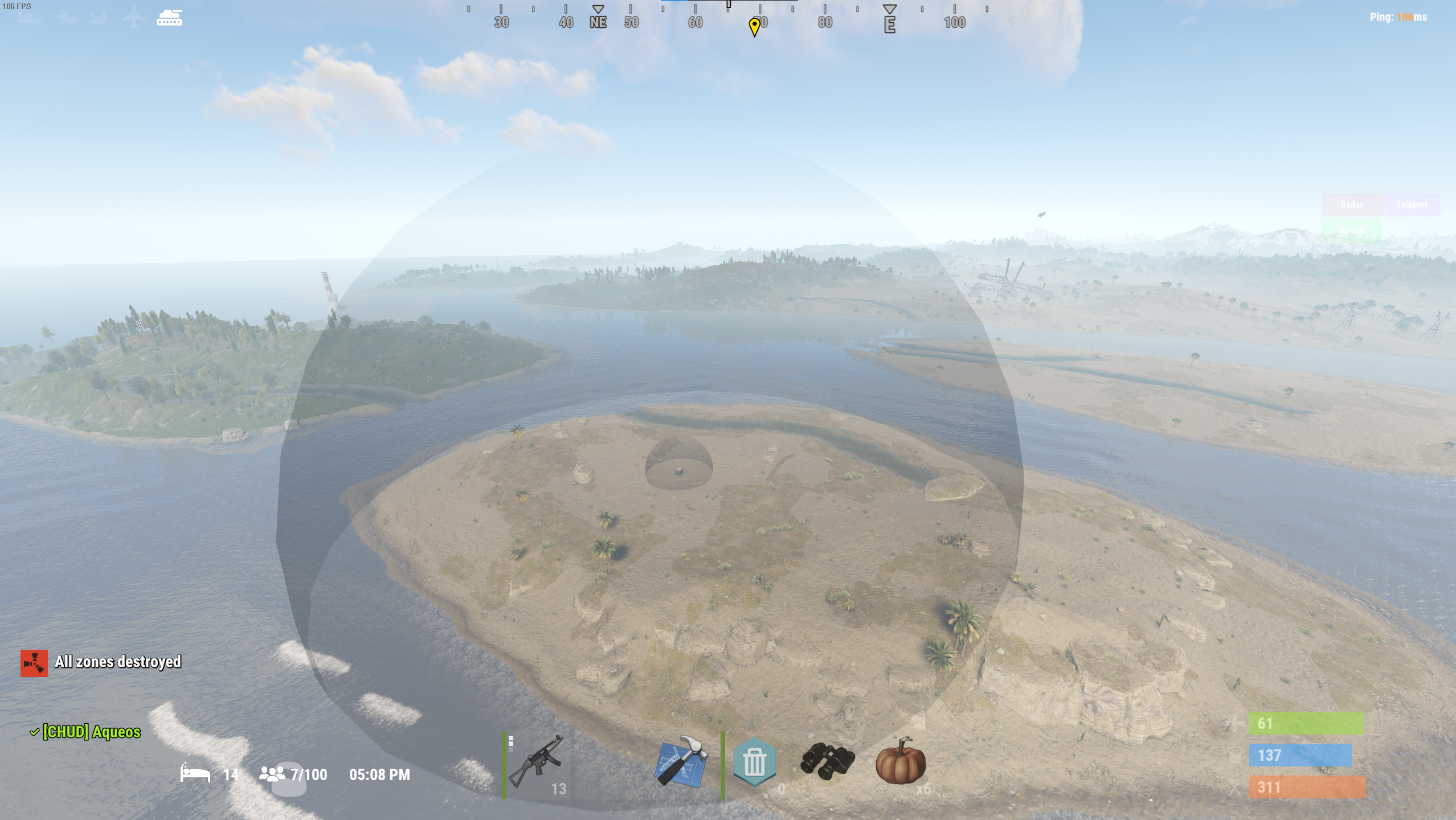 Shrinking Radiation Zone