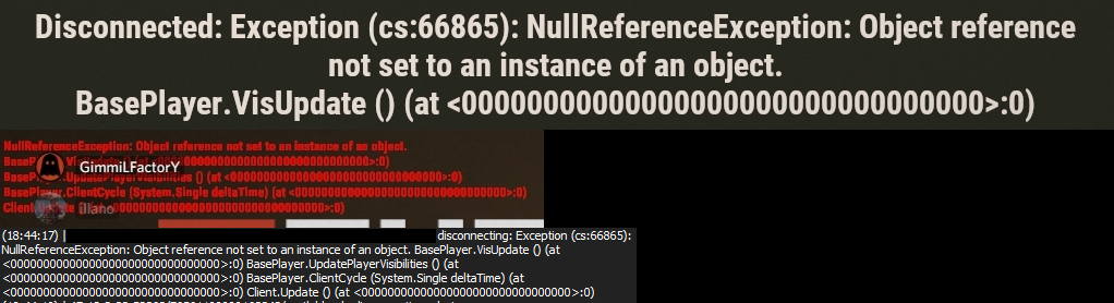 Error info on Client + Server